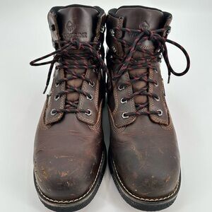 Wolverine Dura Shocks Ultra Spring WP Brown Steel Toe Lace Up Boots Size 11 EW